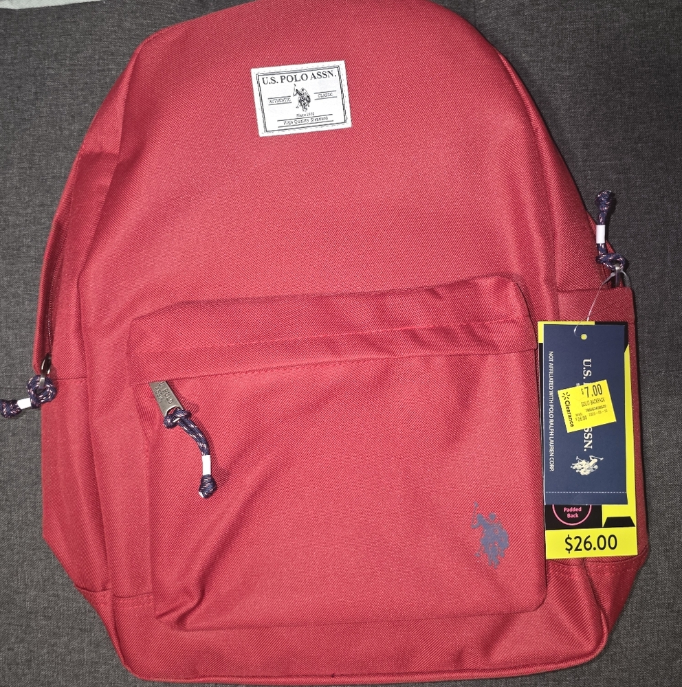 U.S. Polo Assn. Bold Red Men's Backpack